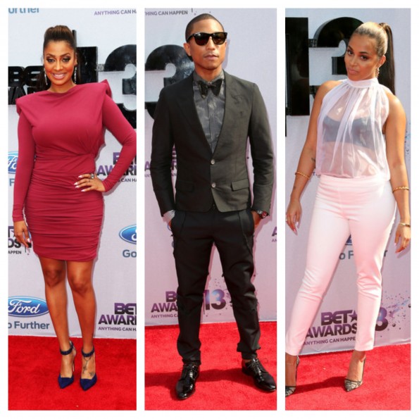 lala anthony-pharrell williams-lauren london-bet awards 2013-the jasmine brand