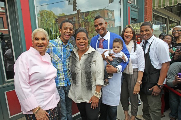 Oprah with 'Welcome to Sweetie Pies' cast