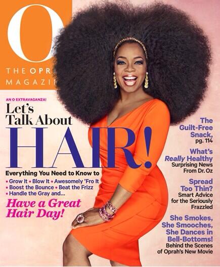 Oprah Unveils A Headful Of Natural Hair For O, Defends Decision to Interview Lindsay Lohan