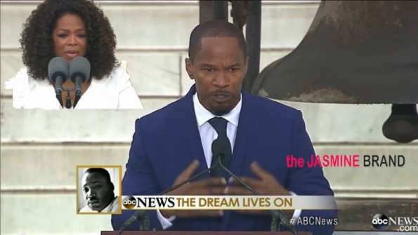 oprah winfrey-jamie foxx-march on washington 50th anniversary speech dc 2013-the jasmine brand