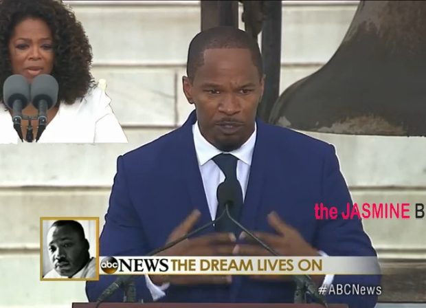 [WATCH]: Celebs Take Hollywood Hats Off For 50th Anniversary of March on Washington + Jamie Foxx & Oprah’s Speech Steal Spotlight