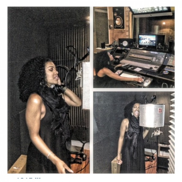 porsha stewart-singing in the studio-the jasmine brand