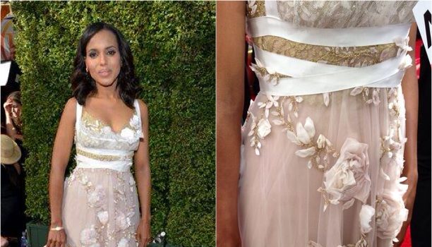 Ovary Hustlin’: Pregnancy Rumors Break! Kerry Washington Shows Up Glowing With Loose Fitting Gown For Emmy’s Red Carpet