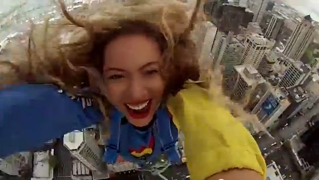 [WATCH] Beyonce Documents Her Big Free Fall Jump: ‘This is awesome!’