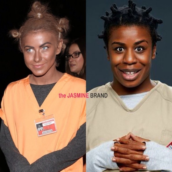 julianne hough-dresses up in black face-orange is the new black-halloween-the jasmine brand