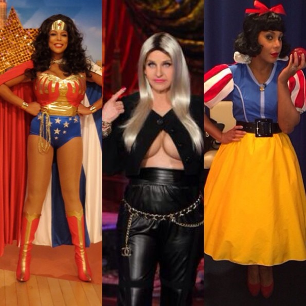 wendy williams-ellen as nicki minaj-tamar braxton-celebrity costumes halloween 2013-the jasmine brand