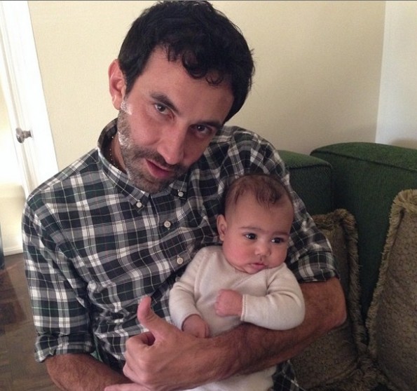 baby north-poses with givenchy designer-Riccardo Tisci-kim kardashian-the jasmine brand