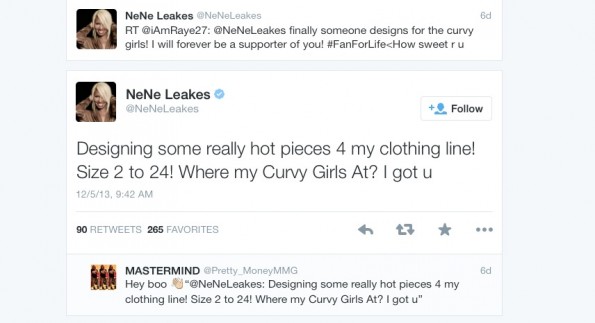 Nene-Leakes-Clothing-Line-Tweet-The-Jasmine Brand