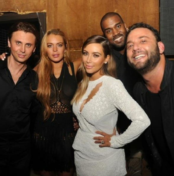 Kim-Kardashian-Kanye-West-Lindsey-Lohan-Art-Basel-Miami-2013-The Jasmine Brand