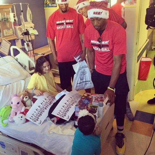 a-miami heat-deliver christmas gifts-visit hospital 2013-the jasmine brand