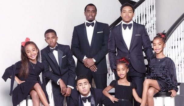 Diddy’s 6 Kids Shine In New Holiday Card, Baby Mama’s Not Included