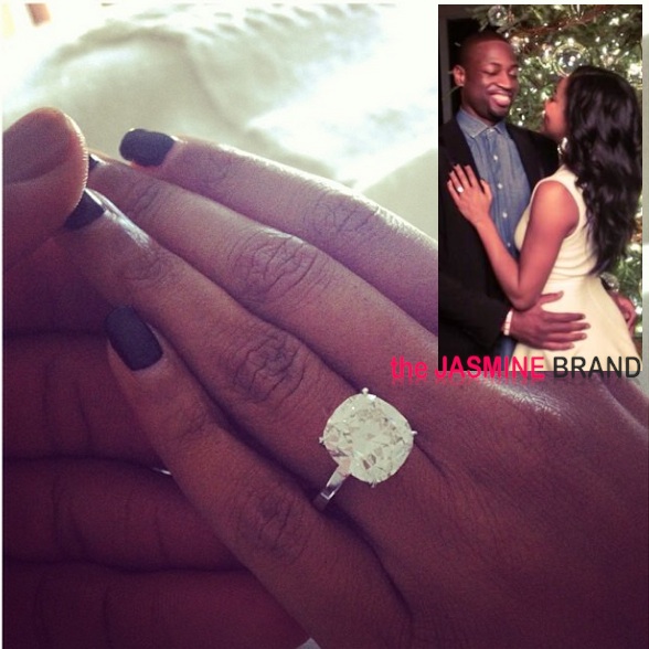 Dwyane Wade Proposes to Gabrielle At Holiday Christmas Party, See the Engagement Ring!