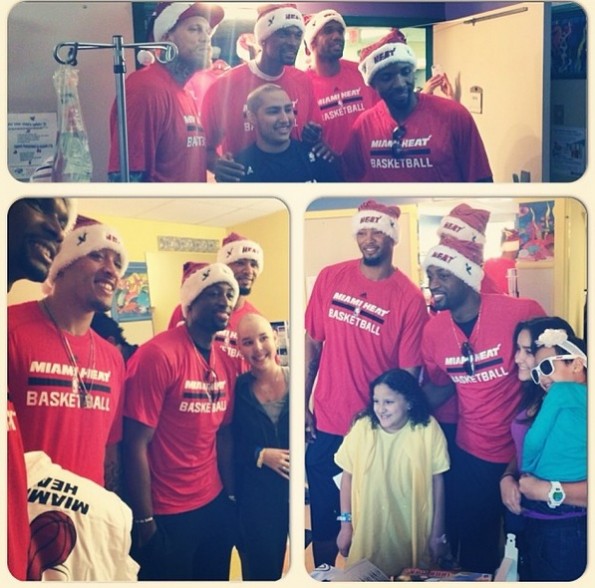 i-miami heat-deliver christmas gifts-visit hospital 2013-the jasmine brand