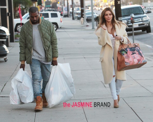 Kim and Kanye buying cold weather gear in LA