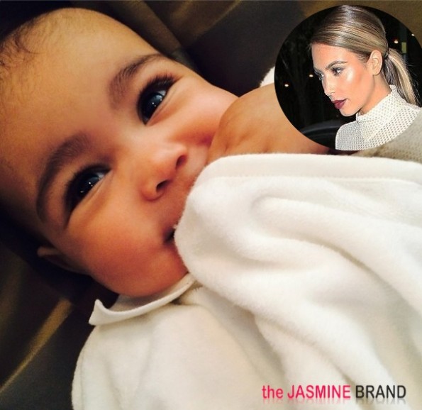 kim kardashian-denies waxing baby north eyebrows-the jasmine brand