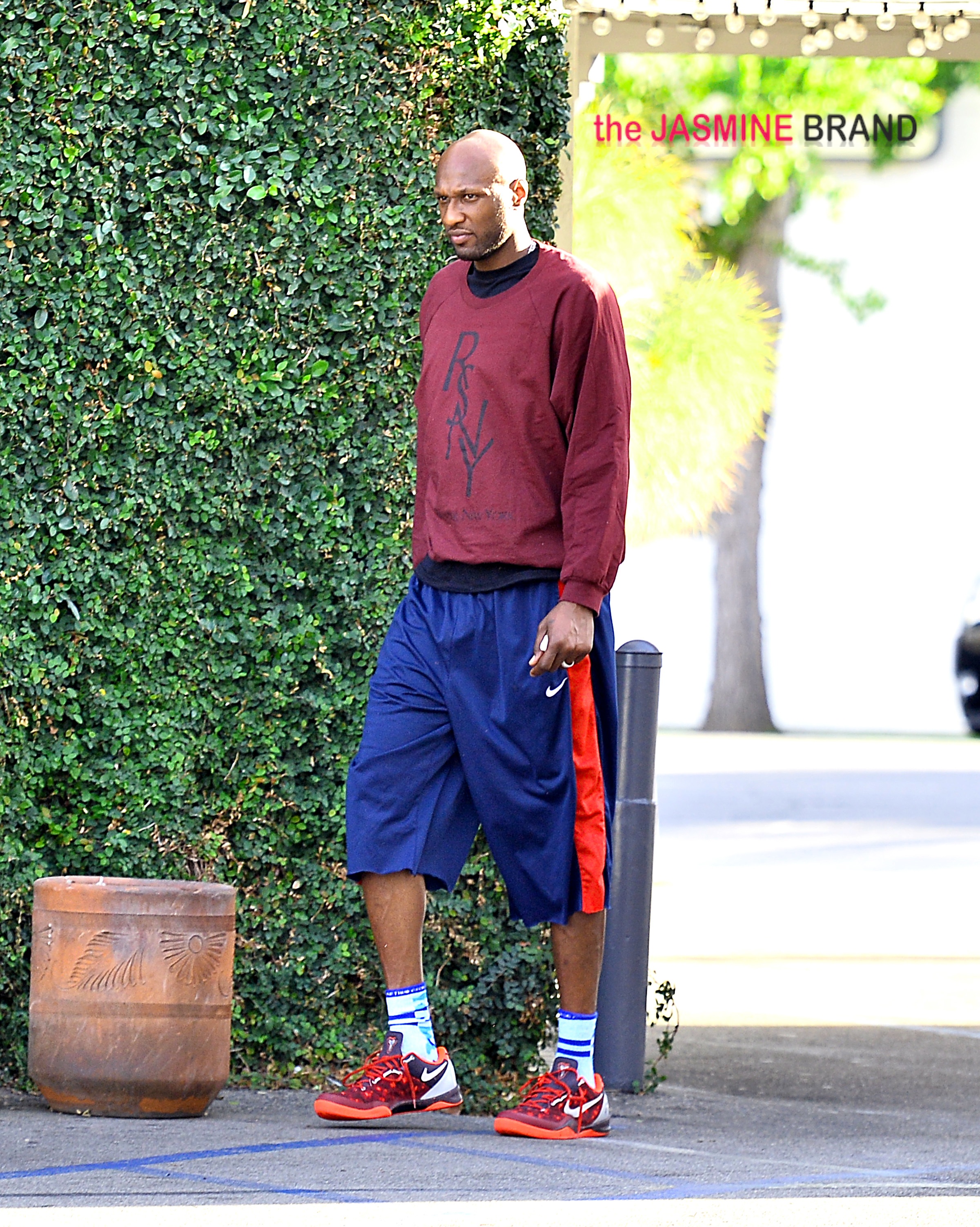 Lamar Odom spotted out after lunch on his birthday at Casa Vega in Studio City, CA.