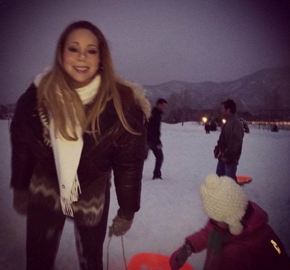 mariah carey-nick cannon-dem babies twins-aspen ski christmas 2013-the jasmine brand