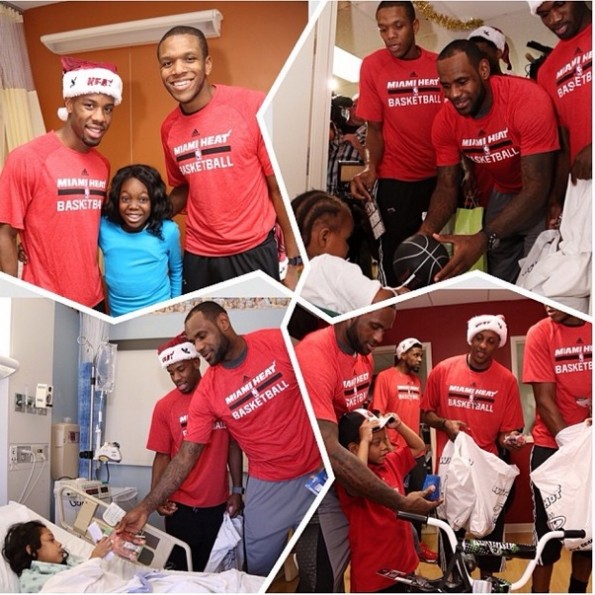 miami heat-deliver christmas gifts-visit hospital 2013-the jasmine brand