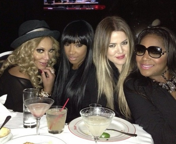 tamar braxton-malika-khloe kardashian-trina braxton-dinner-the jasmine brand