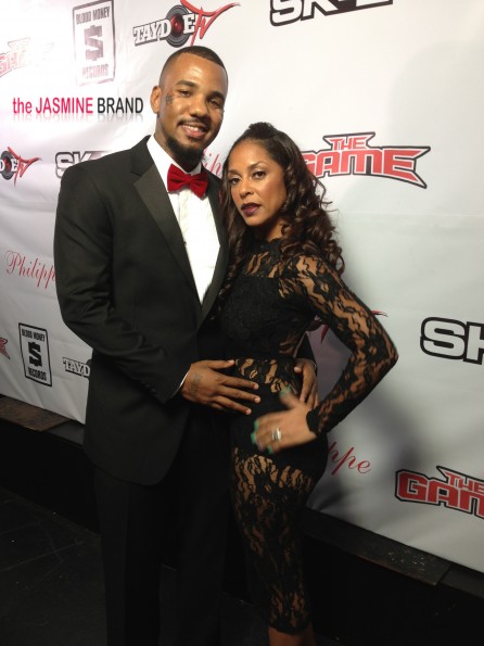 the game birthday dinner-fiance tiffney cambridge-red carpet-the jasmine brand