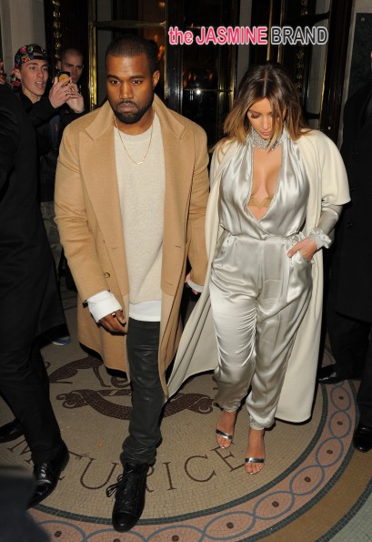 Kim Kardashian and Kanye West leaving Le Maurice Hotel