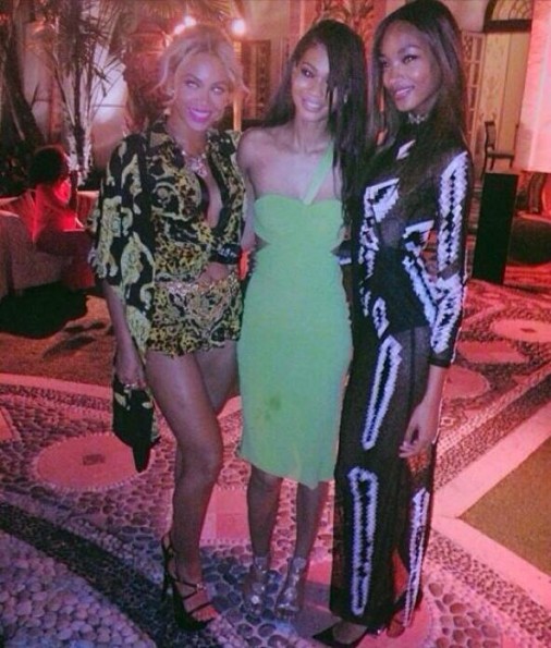 beyonce-chanel iman-joan smalls-new years eve 2014-versace house-the jasmine brand