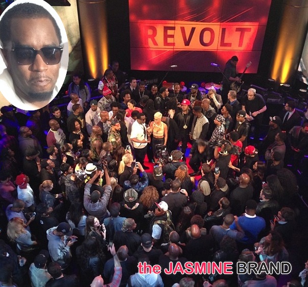 [Photos] Diddy Reveals REVOLT Live Studio A in Hollywood: Tyrese, Wale, Ma$e & More Attend