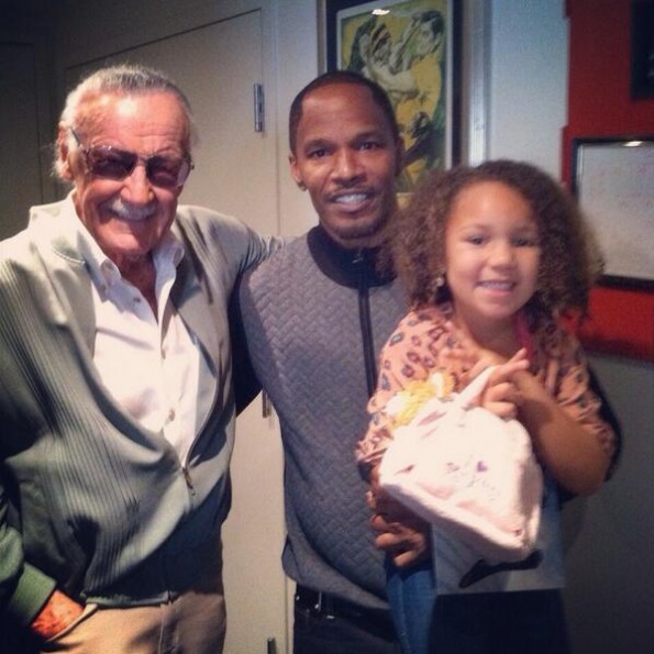 jamie foxx-youngest daughter Annalise Bishop-stan lee-the jasmine brand