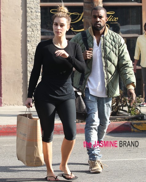Kim Kardashian and Kanye West shop at Saint Felix in Beverly Hills