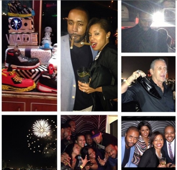 pat riley-christopher bosh-dwayne wade-yacht birthday party 2014-the jasmine brand