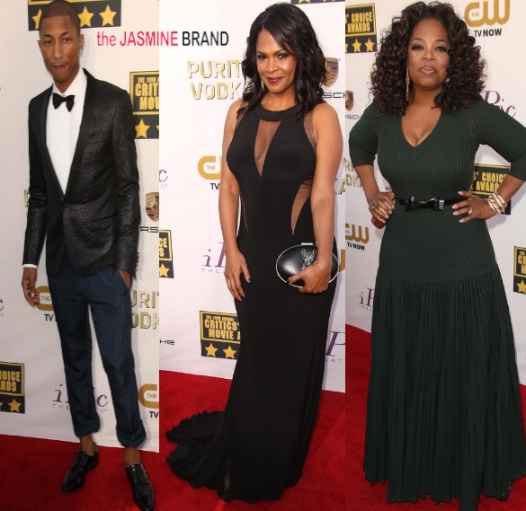 [Photos] Critics’ Choice Awards Red Carpet: Oprah, Nia Long, Pharrell & More