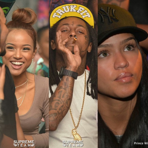 celebrity club spottings-karrueche-lil wayne-cassie-2014-the jasmine brand