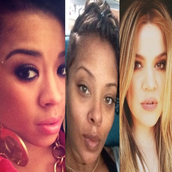 celebrity selfies-khloe kardashian-eva marcille-keyshia cole-the jasmine brand