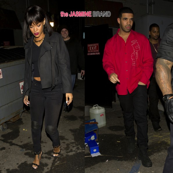 rihanna-drake-leave west hollywood night club together 2014-the jasmine brand