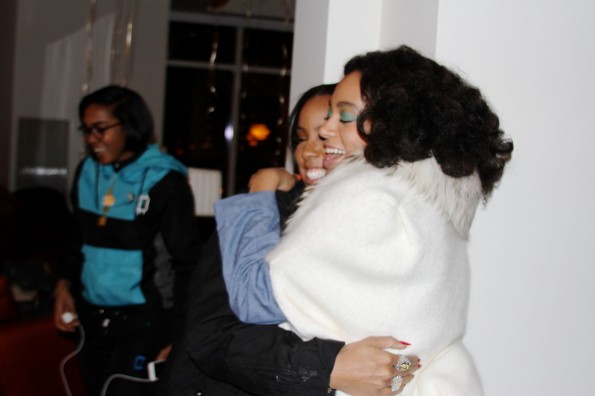 solange hugs-beyonce-throws kelly rowland-house party 33rd birthday 2014-the jasmine brand