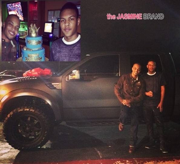 t.i.-gifts son-new car-14th birthday party-the jasmine brand