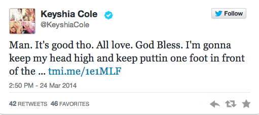 Keyshia Cole Tweet