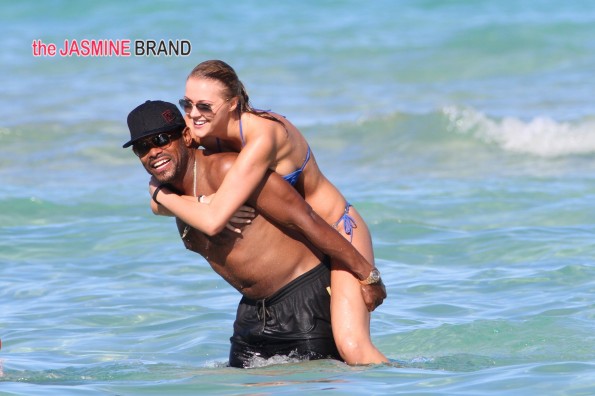 Maxwell and Deimante Guobyte at the beach in Miami