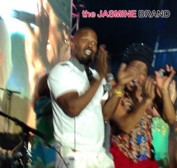 jamie foxx dancing-rio 2 premiere-miami-after party concert-the jasmine brand