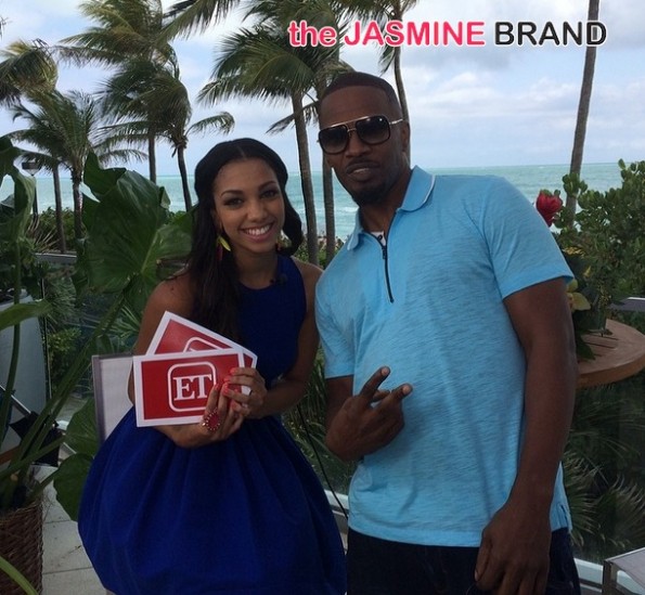 jamie foxx daughter-corinne foxx-ET TV gig-interviews rio 2 cast 2014-the jasmine brand