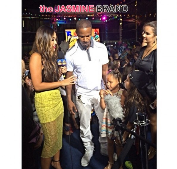 jamie foxx-press-with kids-rio 2 premiere-miami-after party concert-the jasmine brand