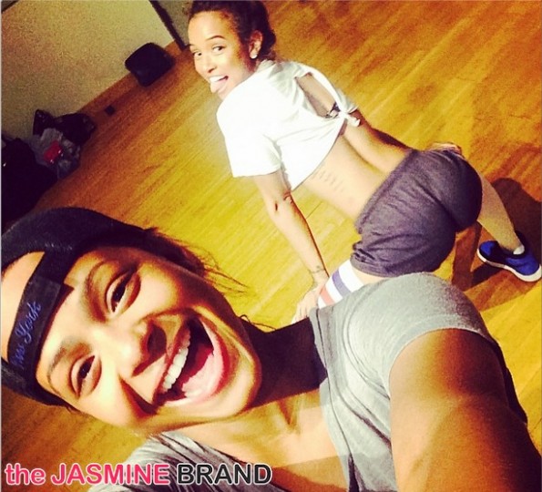 selfie goofin-christina milian-karrueche-celebrity private twerk lessons 2014-thejasmine brand