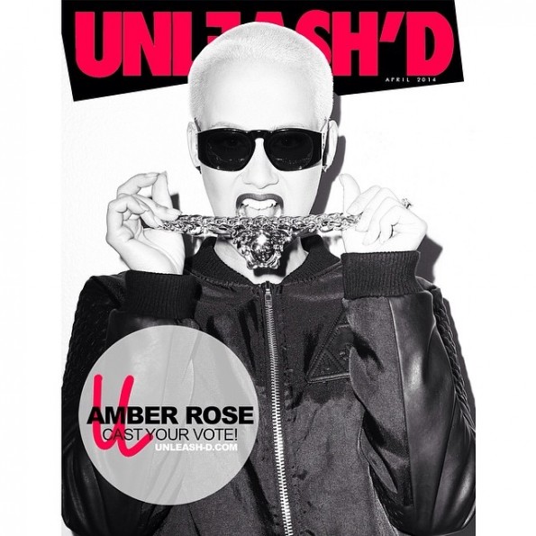 black jacket-amber rose-unleash-d magazine 2014-the jasmine brand