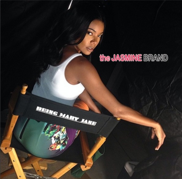 gabrielle union-on set being mary jane filming 2014-the jasmine brand