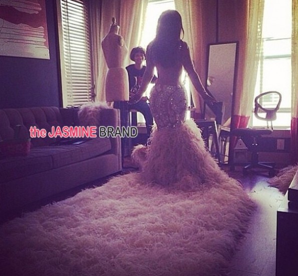 kandi burruss-wedding gown train-the jasmine brand