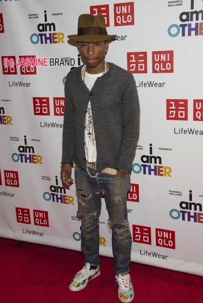 Pharrell Williams UNIQLO "I Am Other" Collection Launch in New York City on April 28, 2014
