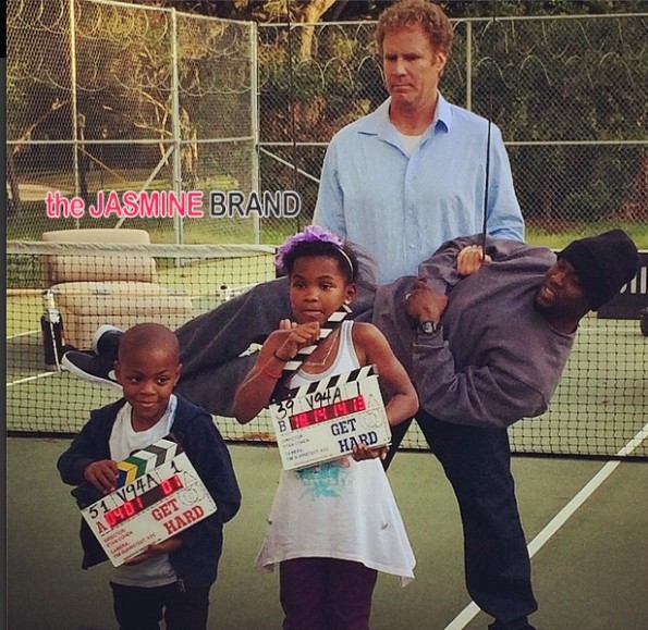 will ferrell-kevin hart-on set get hard 2014-the jasmine brand