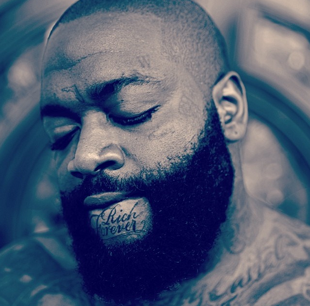 Ouch! Rick Ross Debuts New Face Tattoo