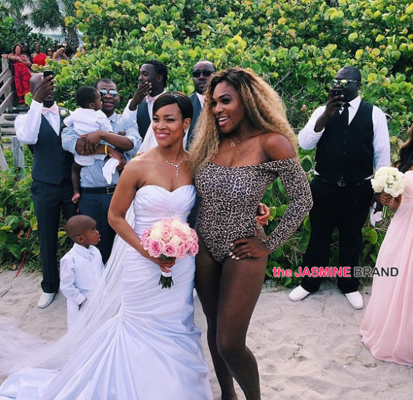 serena williams-crashes a wedding in her bathing suit-the jasmine brand