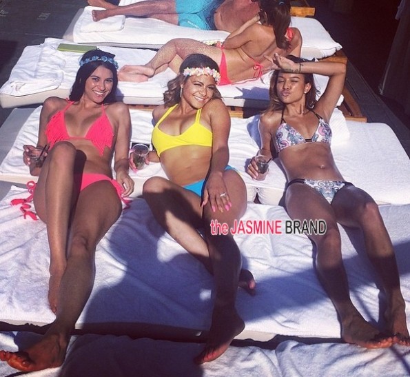 summer-karrueche-christina milian-bikini pool side 2014-the jasmine brand